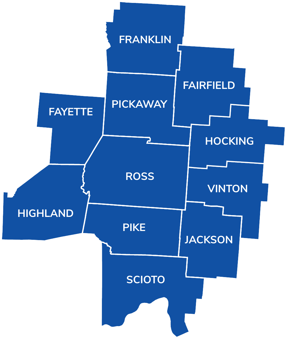 Map of the counties that HPHN serves